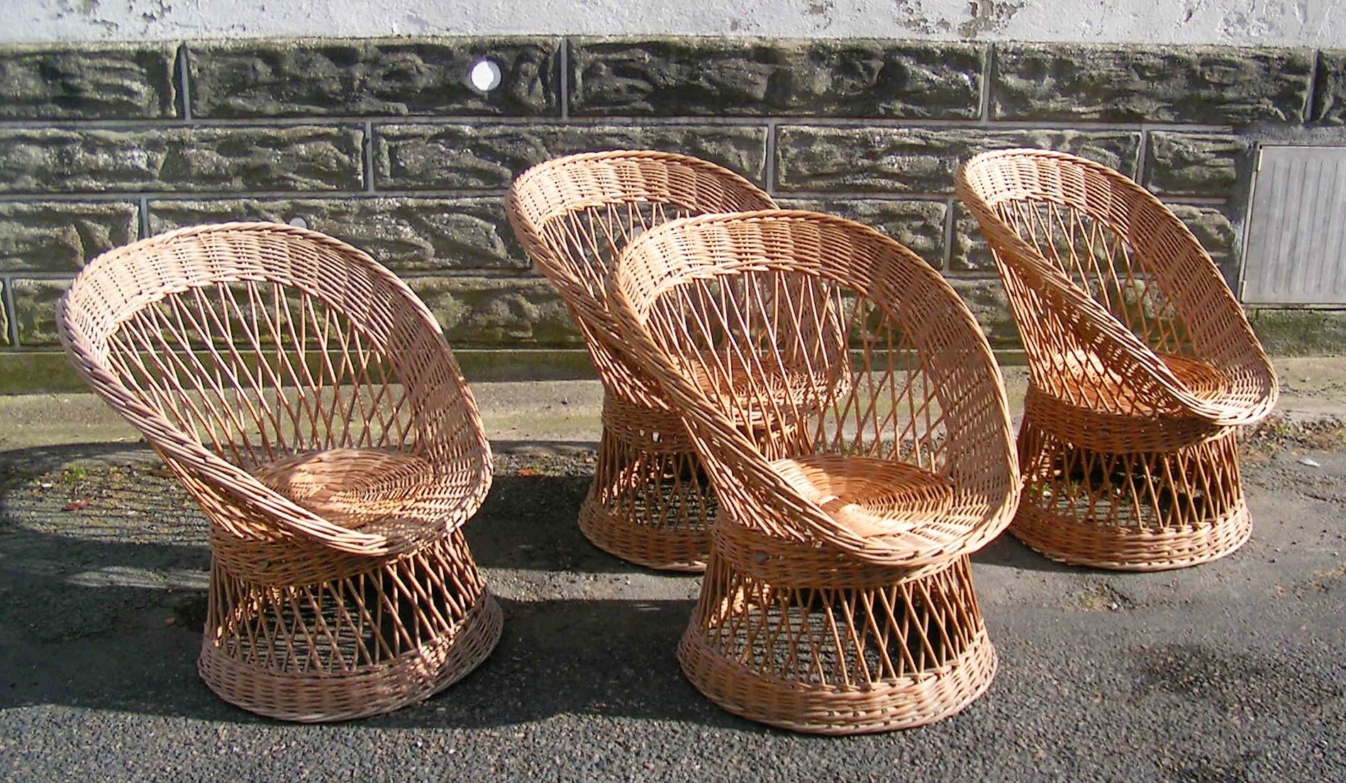 Rattan basket chairs