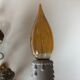 Two bronze wall light decorated with flowers in german porcelain