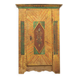 Armoire de mariée peinte d'art populaire