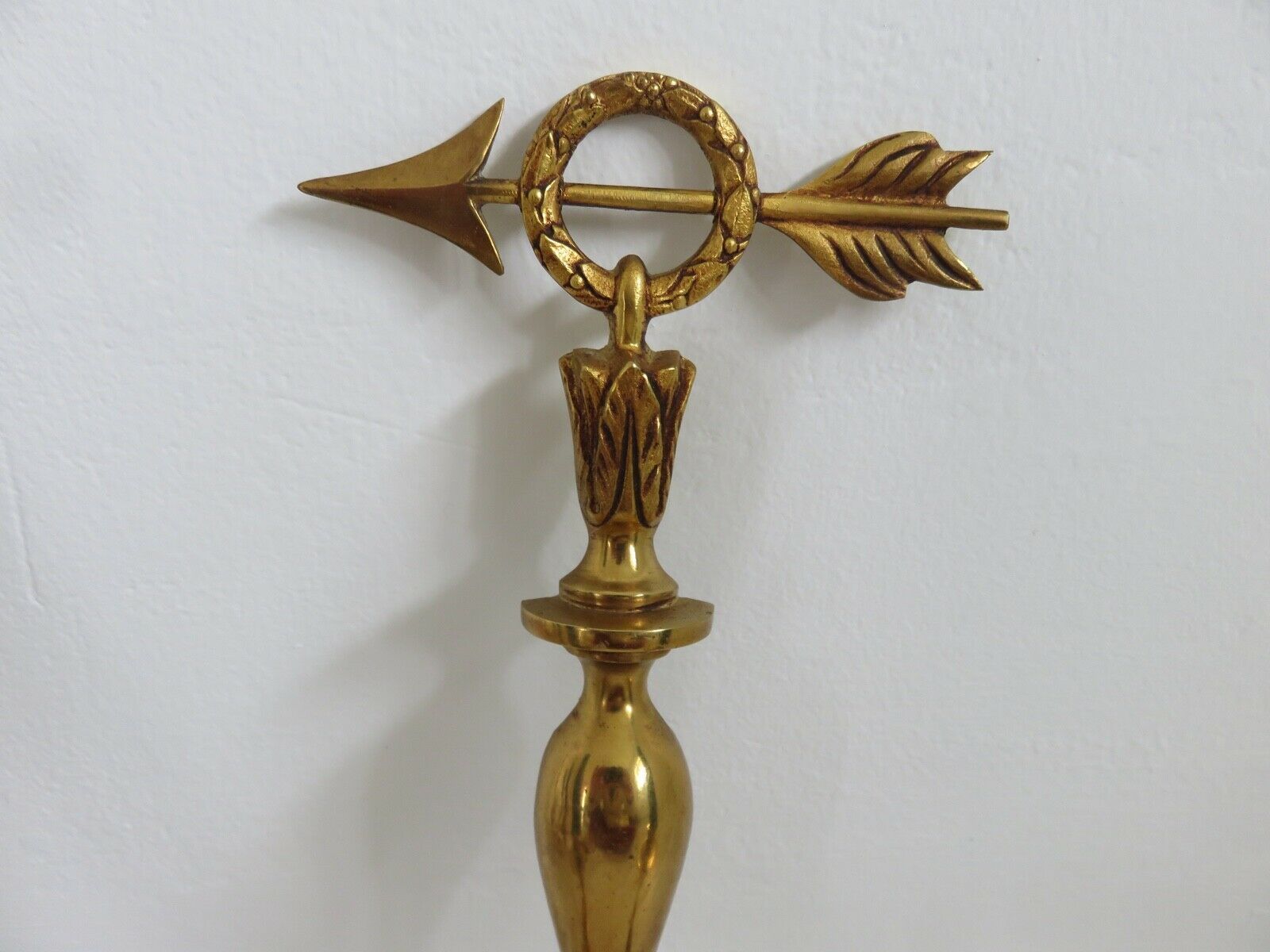 Pair of double wall lamps directoire style Lucien Gau in solid bronze gilded with bright gold