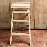 Folding wooden stepladder