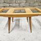 Small opaque black glass coffee table 1960
