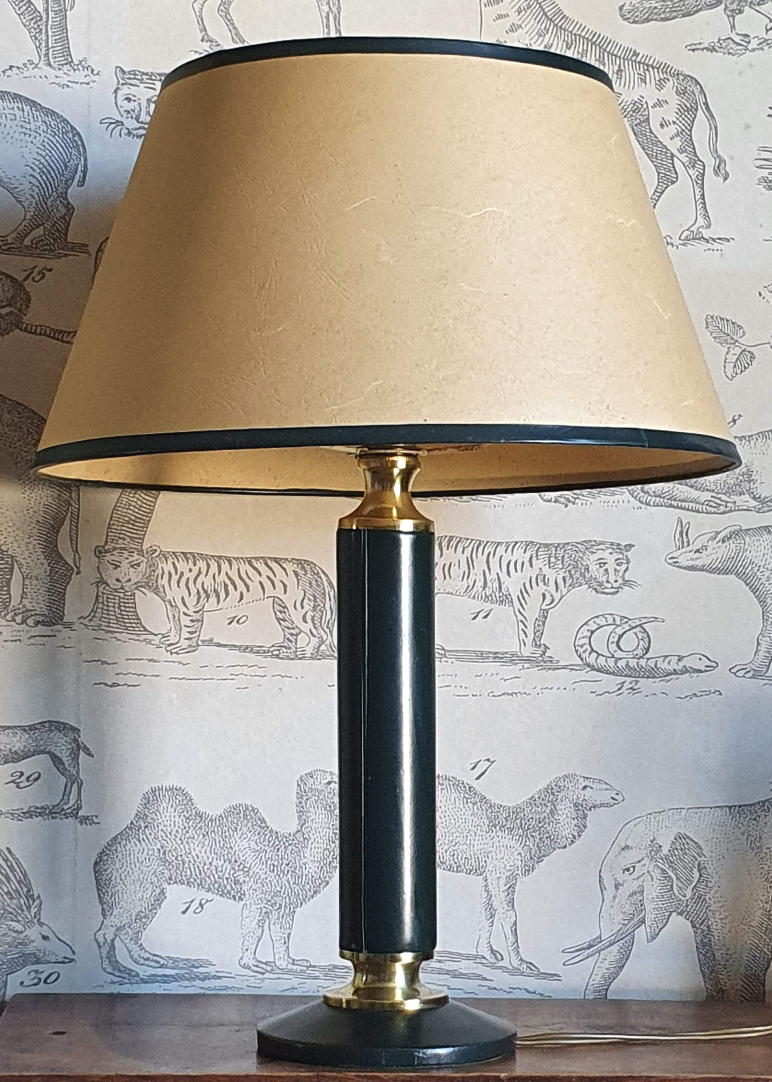 Leather lamp Le Tanneur 1950