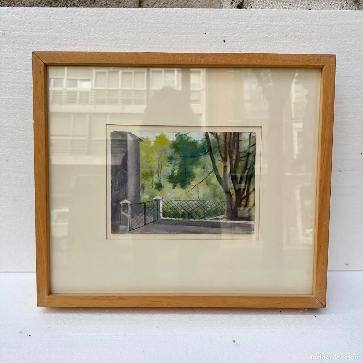 Mixed media on panel "Landscape of Brazil", Timoteo Pérez Rubio, 20th century - Brazil