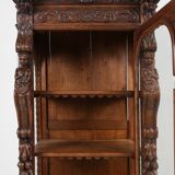 Baroque Style Display Case in Oak, Belgium, 1950s