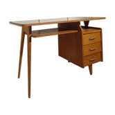 Bureau vintage scandinave forme haricot pieds compas années 50