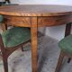 Table ronde extensible Art déco des années 1950, rénovée
