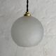 Lot 3 Clichy vintage glass hanging lamps