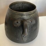 Pot cover vase face 1900 patina of origin