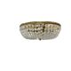 Vintage brass ceiling light/suspension with crystal.
