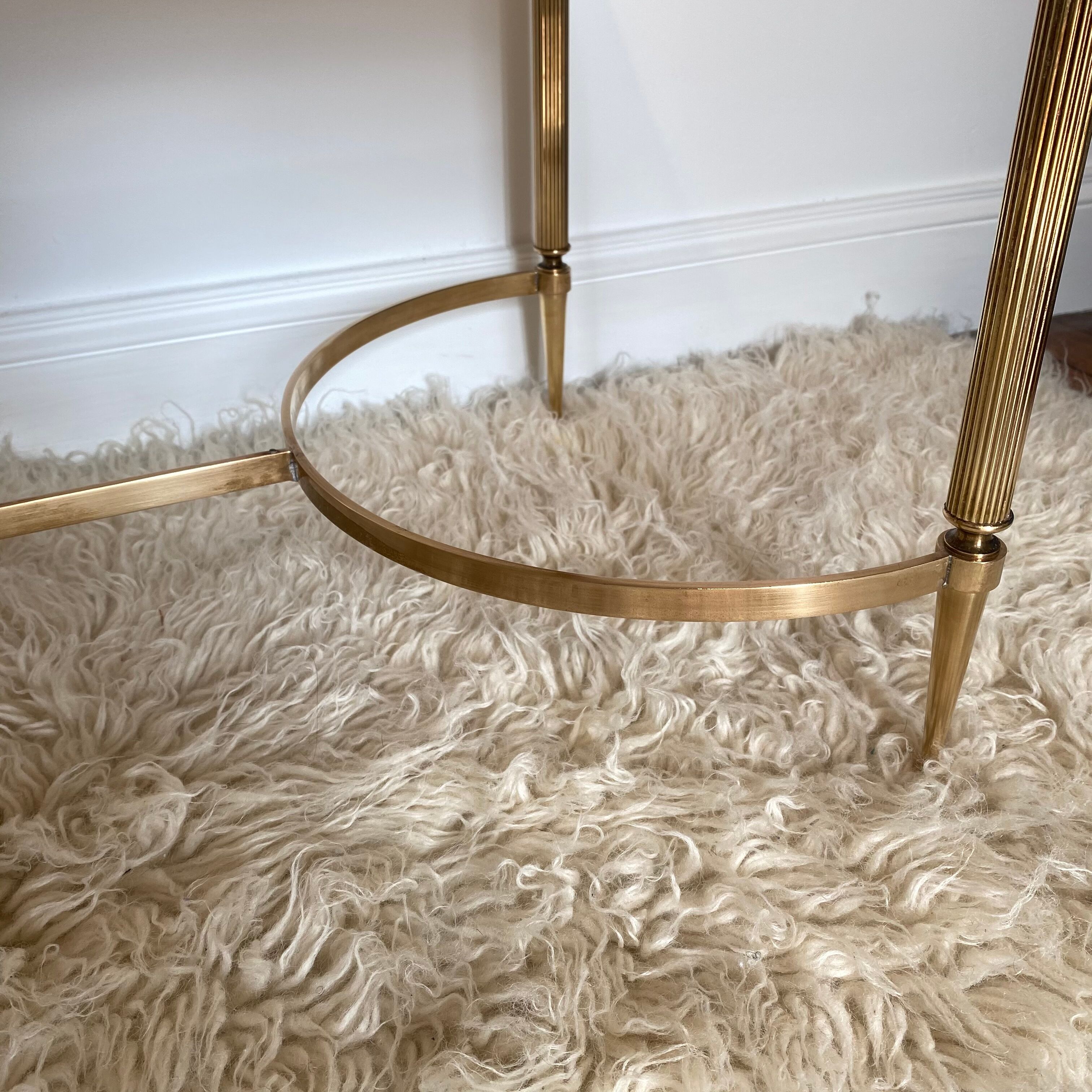 Marble and brass coffee table