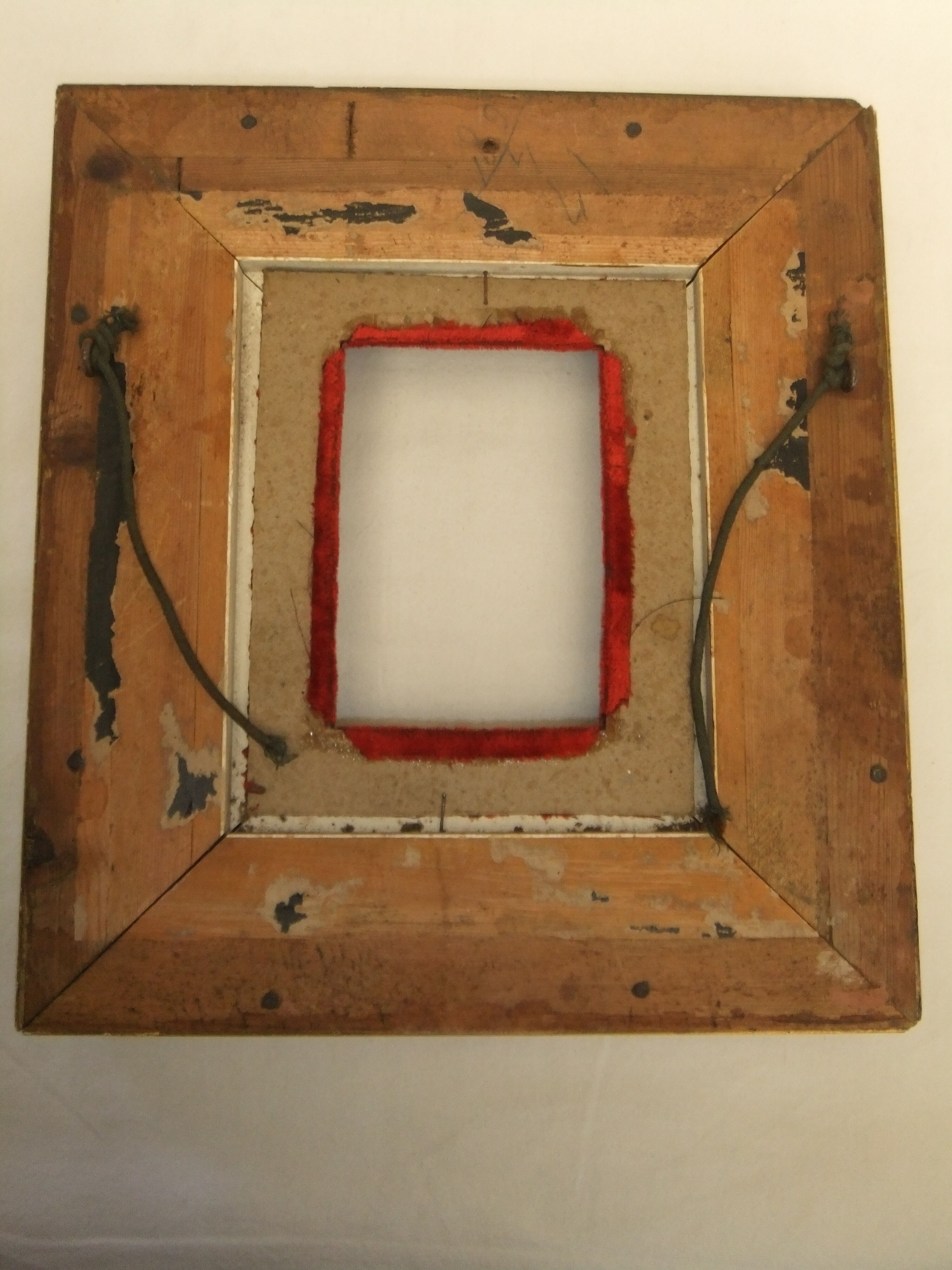 Frame XIX gilded stucco wood decoration acanthus leaves painting painting