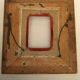 Frame XIX gilded stucco wood decoration acanthus leaves painting painting
