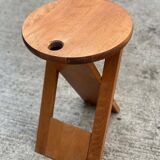 Suzy folding stool in solid beech by Adrian Reed 1980