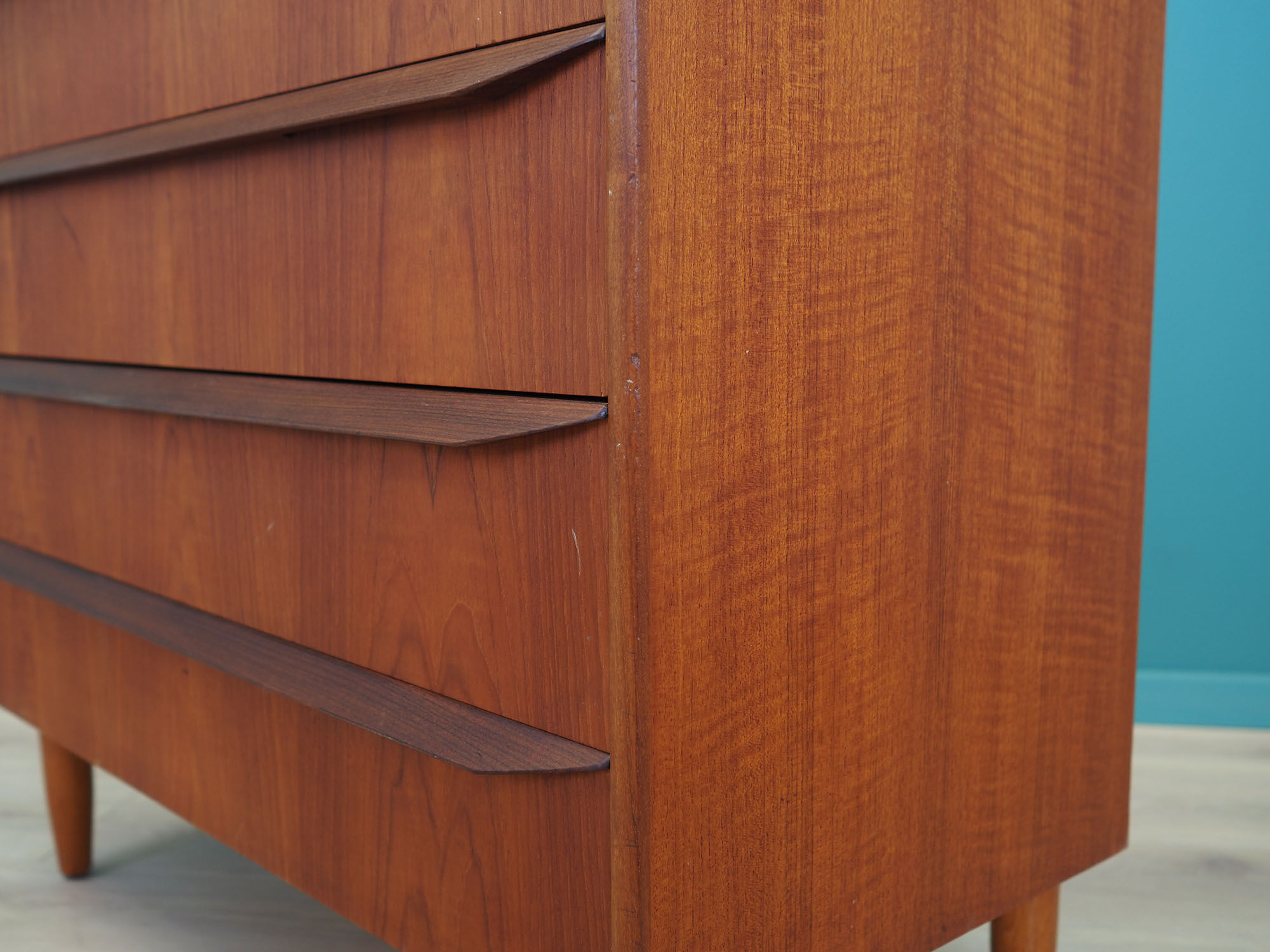 Teak chest of drawers, Danish design, 1970s, made in Denmark