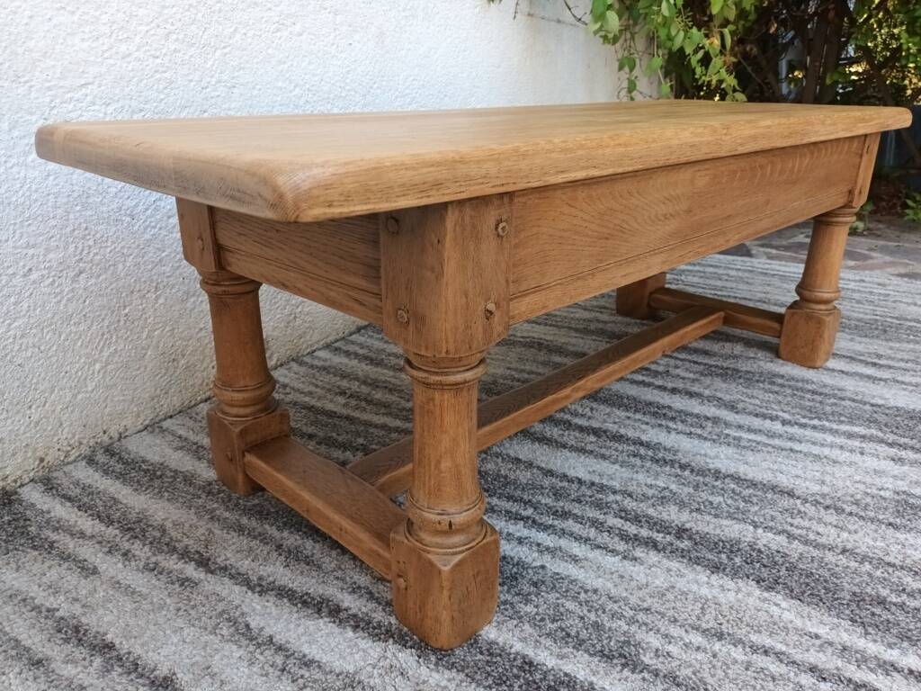Solid oak farmhouse coffee table