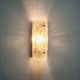 Pair of Scandinavian Glass & Brass Wall Lights/Sconces by Carl Fagerlund for Orrefors & Lyfa, 1960s