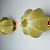 Pair of “cocoon” wall lights, Italy, 1960