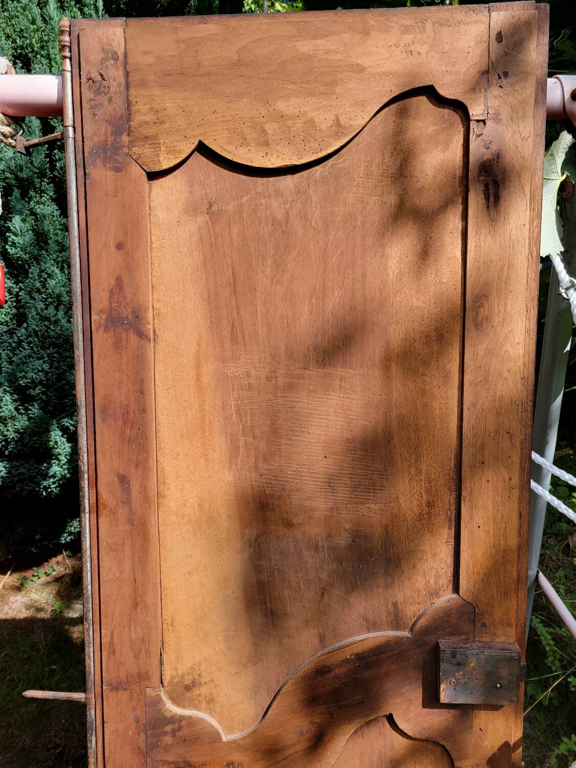 Double walnut cupboard doors, mid-19th century