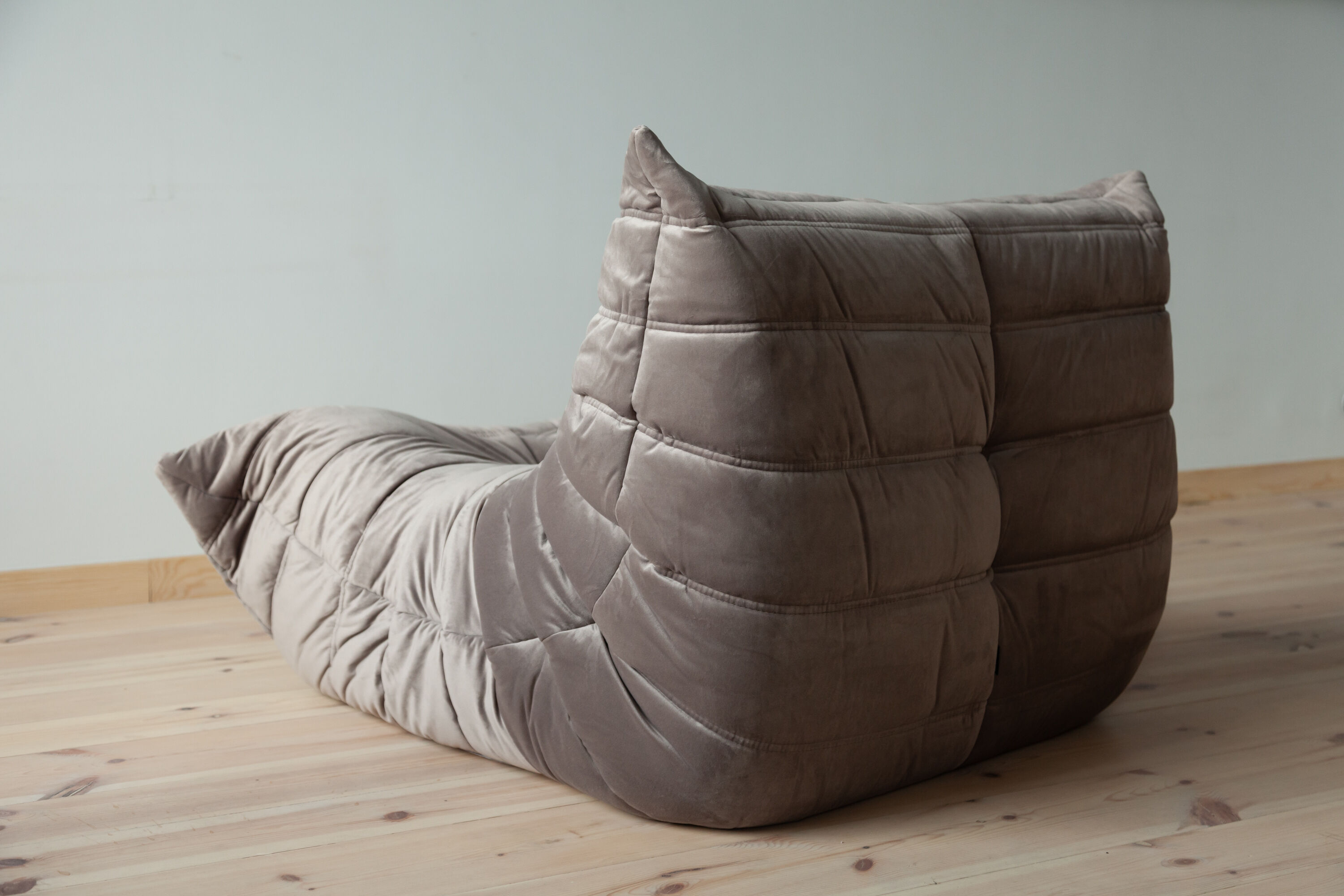 3-seater sofa, armchair and ottoman Togo velvet sofa designed by Michel Ducaroy 1973