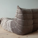 3-seater sofa, armchair and ottoman Togo velvet sofa designed by Michel Ducaroy 1973