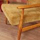 Scandinavian armchair golden velvet design by H.Lis