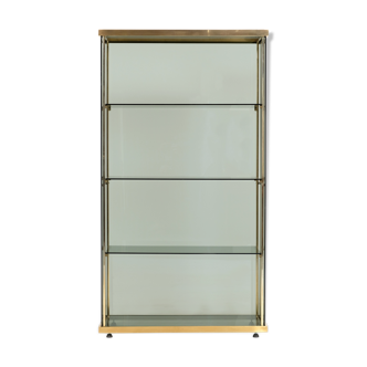 Vitrine 1960 verre et laiton