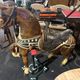Carousel horse / decorative wooden horse, carved and varnished.
