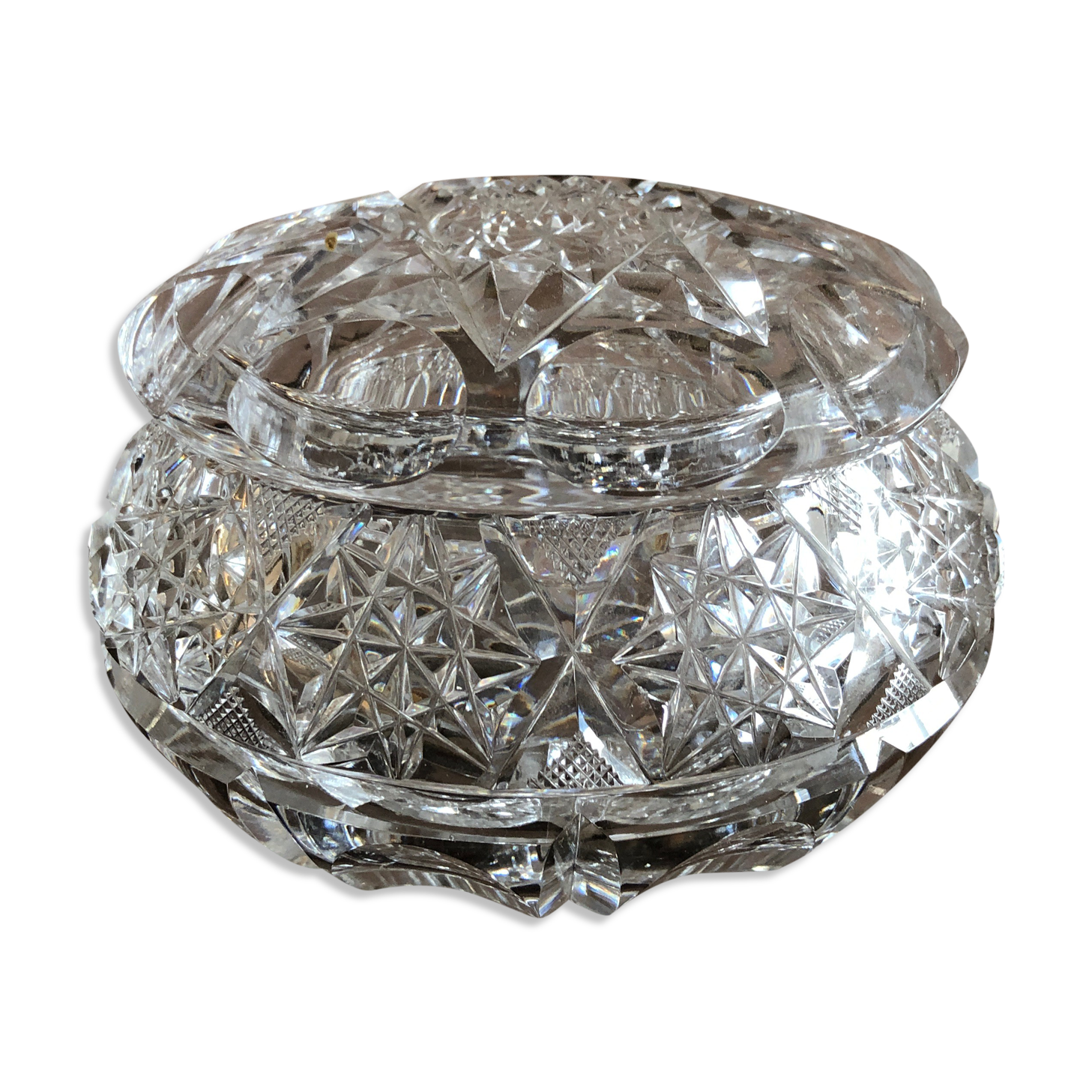 Bonbonnière cristal de Bohème, 1950