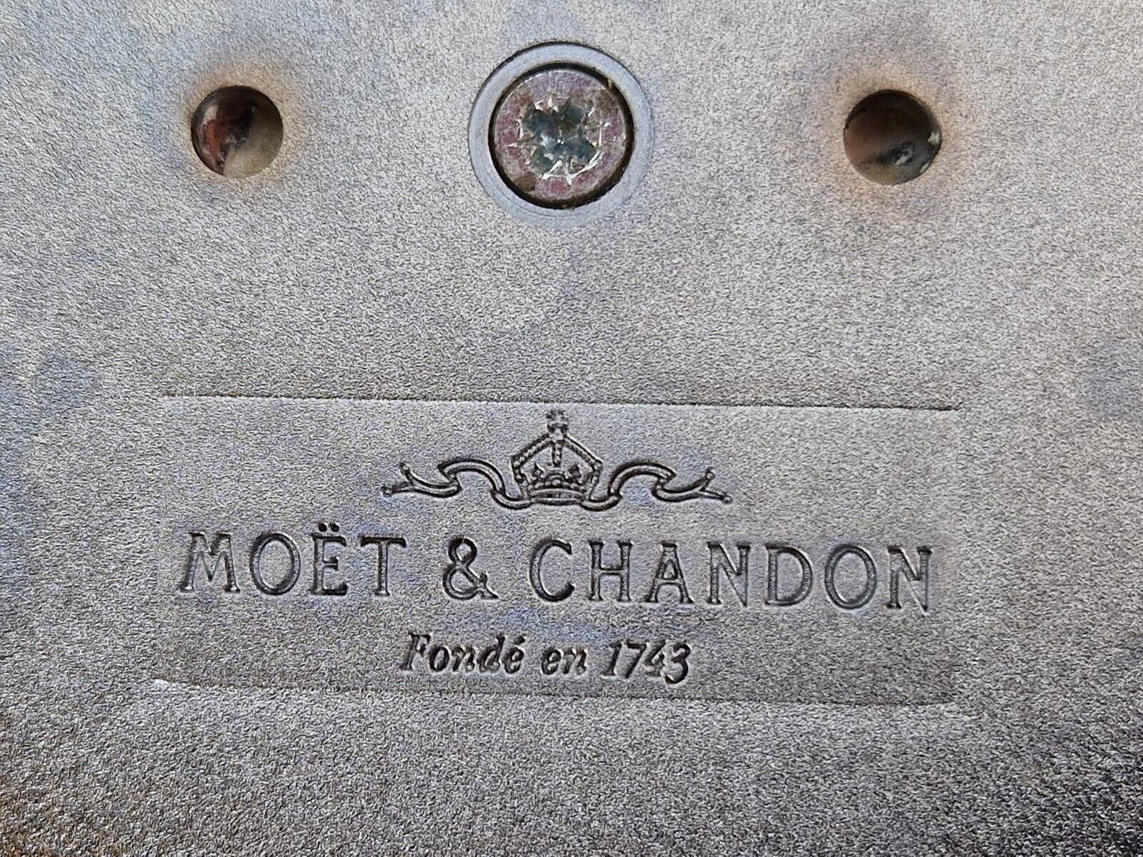 Crystal Champagne Flutes in Holder by Philippe Di Meo for Moët & Chandon, 1980s, Set of 2