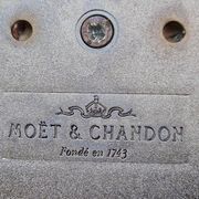 Crystal Champagne Flutes in Holder by Philippe Di Meo for Moët & Chandon, 1980s, Set of 2
