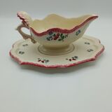 Saucière en faience de Gien model Lorraine