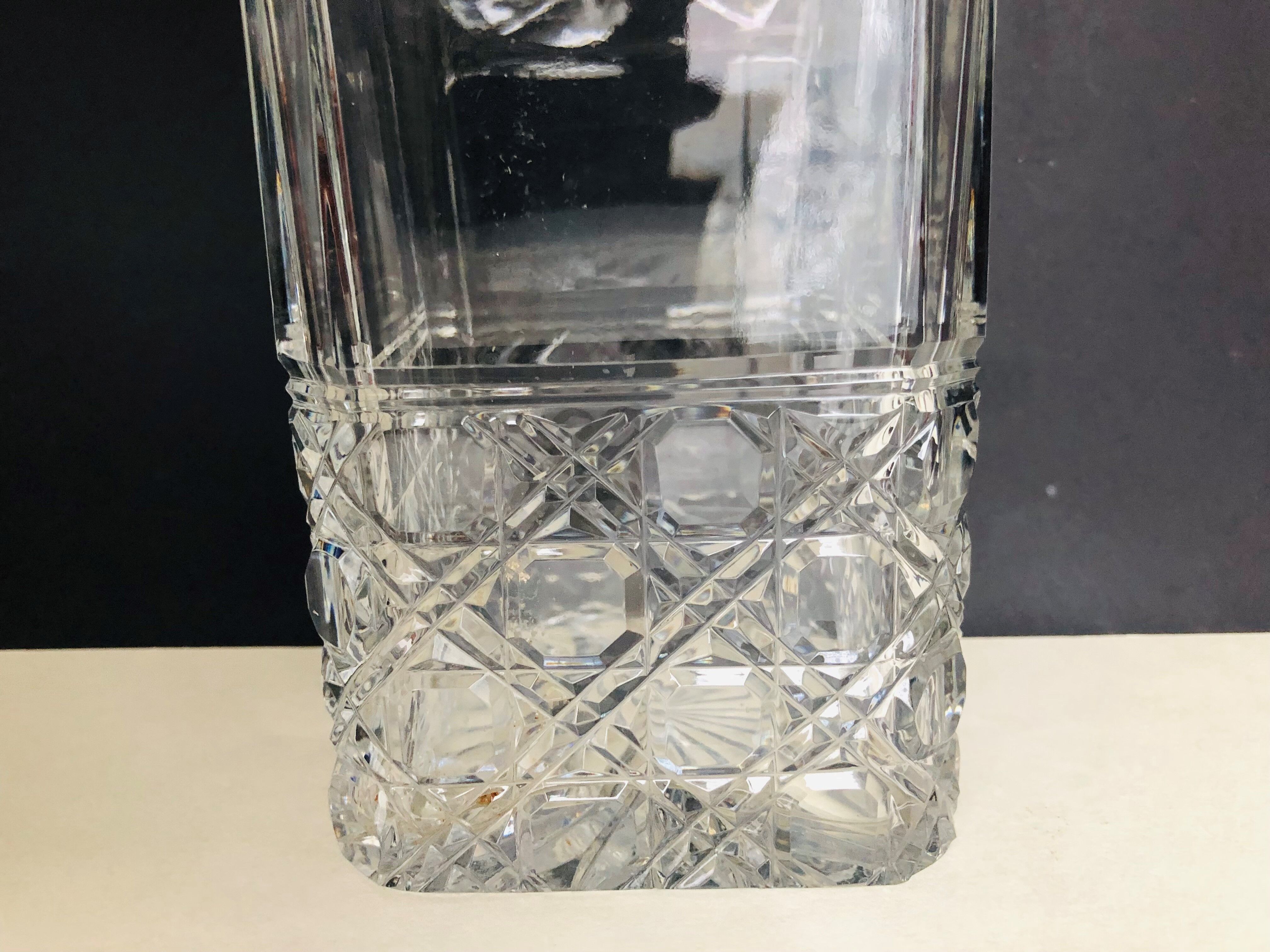 Cut crystal whisky decanter
