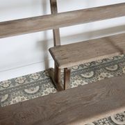Pair of old wooden church benches – rustic chapel benches