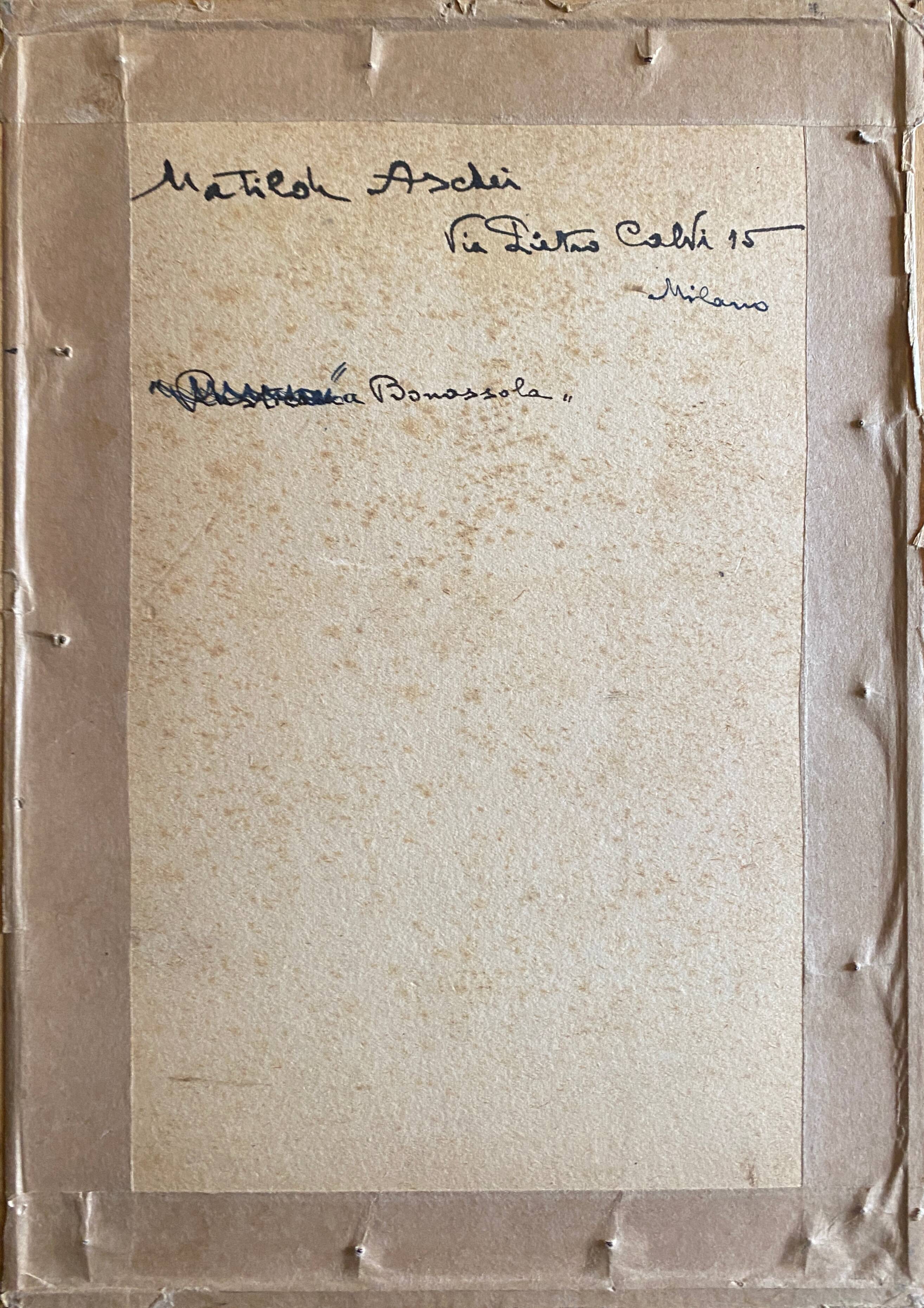 Painting signed Matilde Ascher "Terrace in Bonassola"