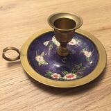 Floral brass chandelier