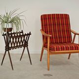 Pair of armchairs (TON) Thonet by Antonin Suman, orange pattern