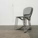 Stackable folding chair in space age style from the mid-century by Armin Wirth for Aluflex, 1960s, set of 3.