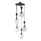 5-pendant chandelier by Reggiani, 1960s