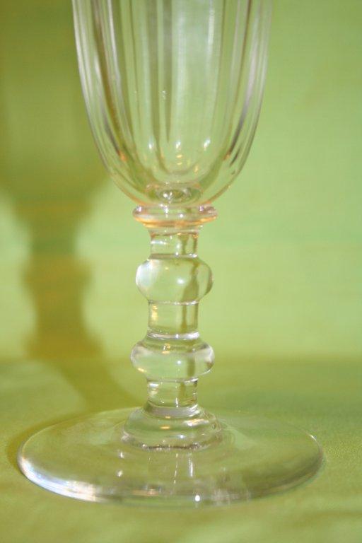 St. louis 6 flutes baccarat has champagne 19th cut sides flat crystal