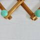 Wall coat rack, accordion, 8 hooks, 50s-60s