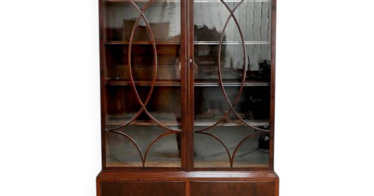 Bibliothèque-Vitrine en Acajou, Angleterre - Début XXe | Selency