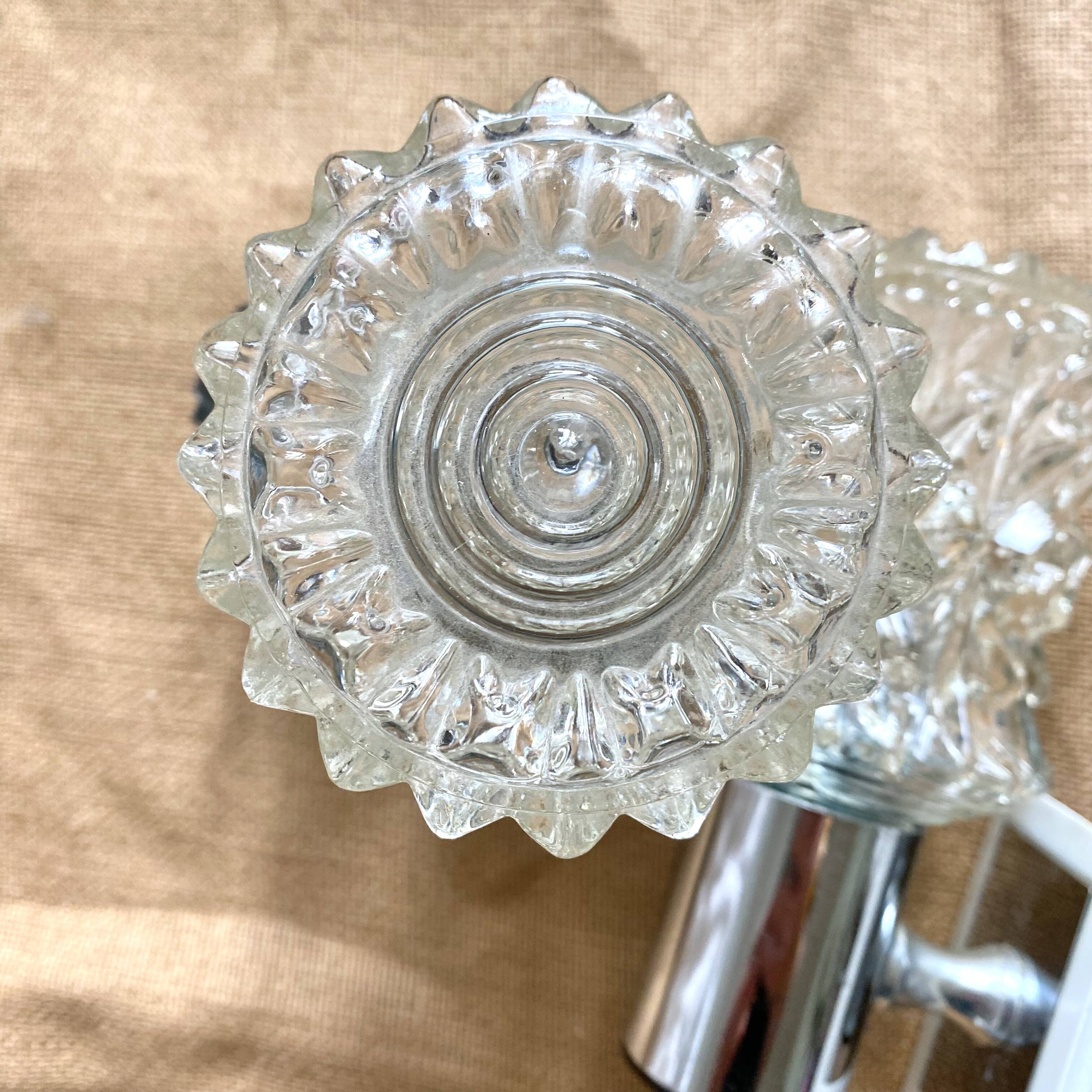 Pair of vintage chrome wall lights, 70s, Raak