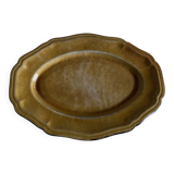 Glazed earthenware country dish with fluting, Provence 1950.