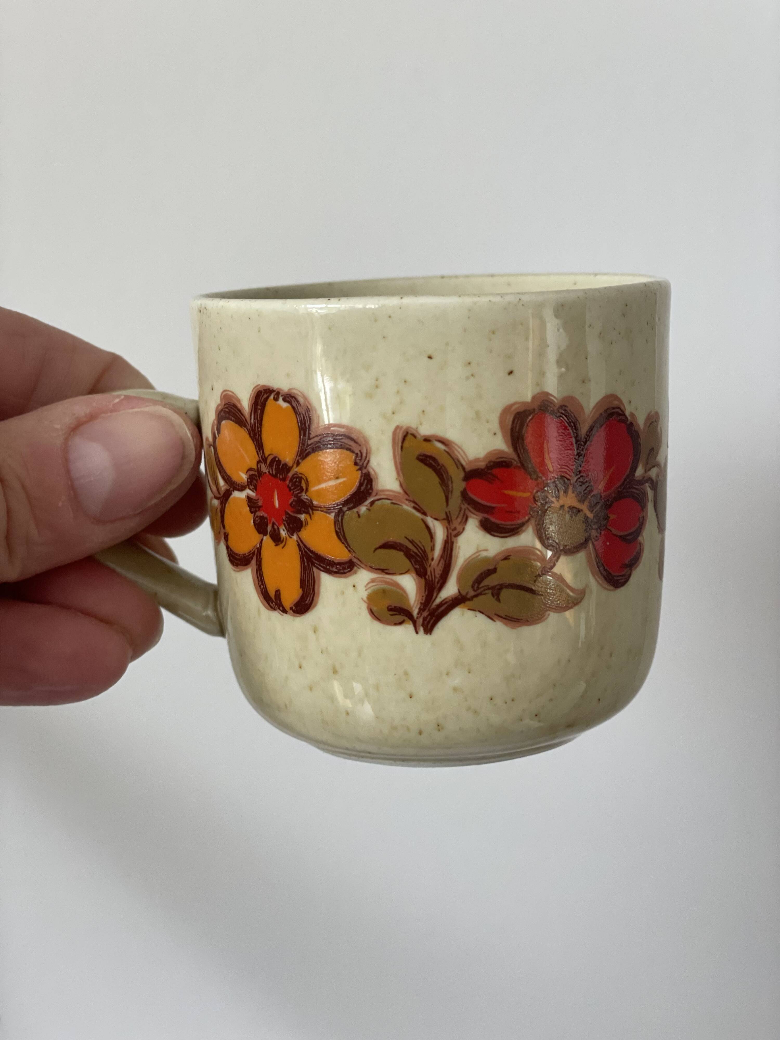 6 Weidmann Italian porcelain cups and saucers with floral design