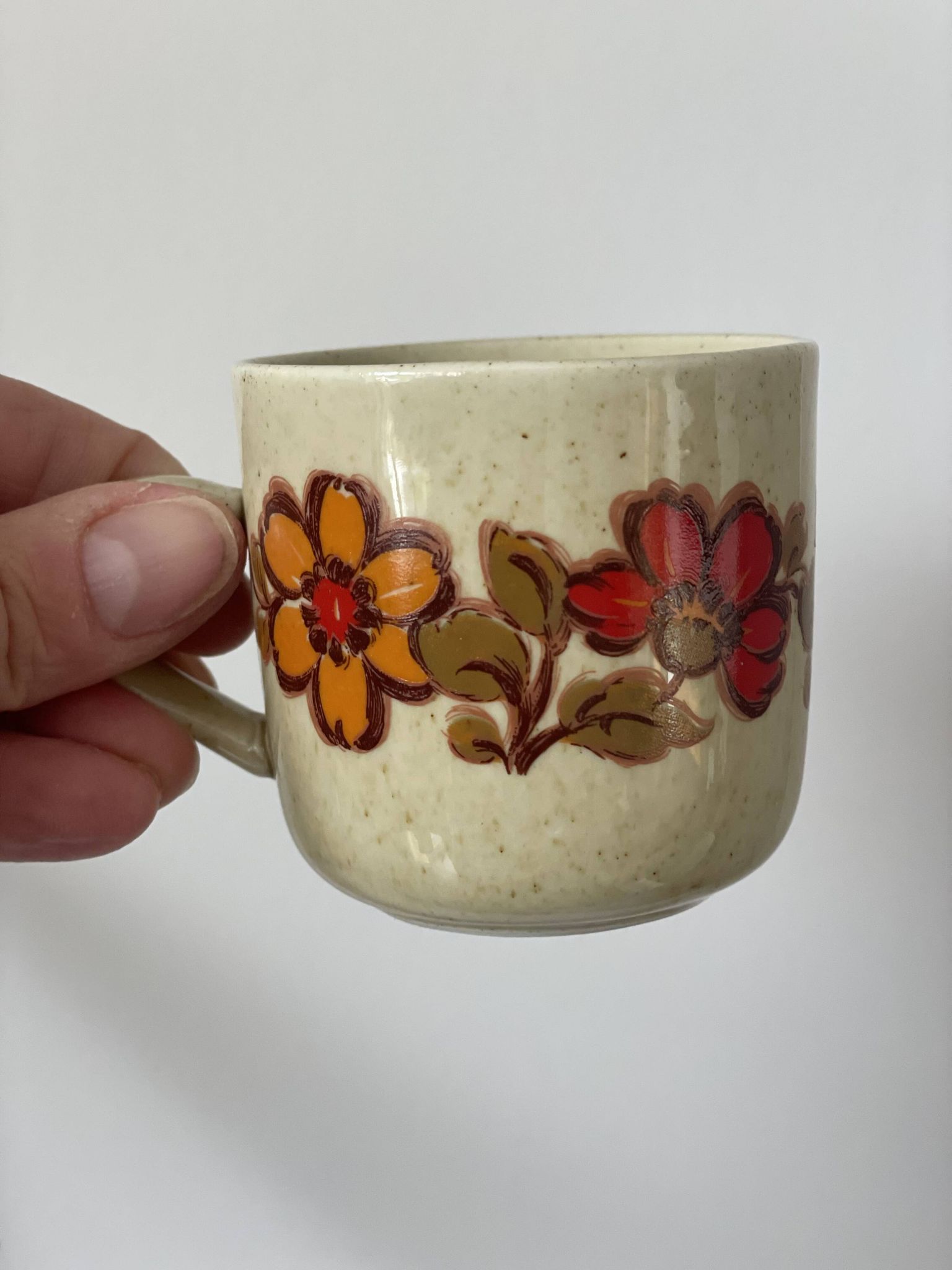 6 Weidmann Italian porcelain cups and saucers with floral design