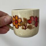 6 Weidmann Italian porcelain cups and saucers with floral design