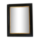 Miroir ancien bois noir et or
