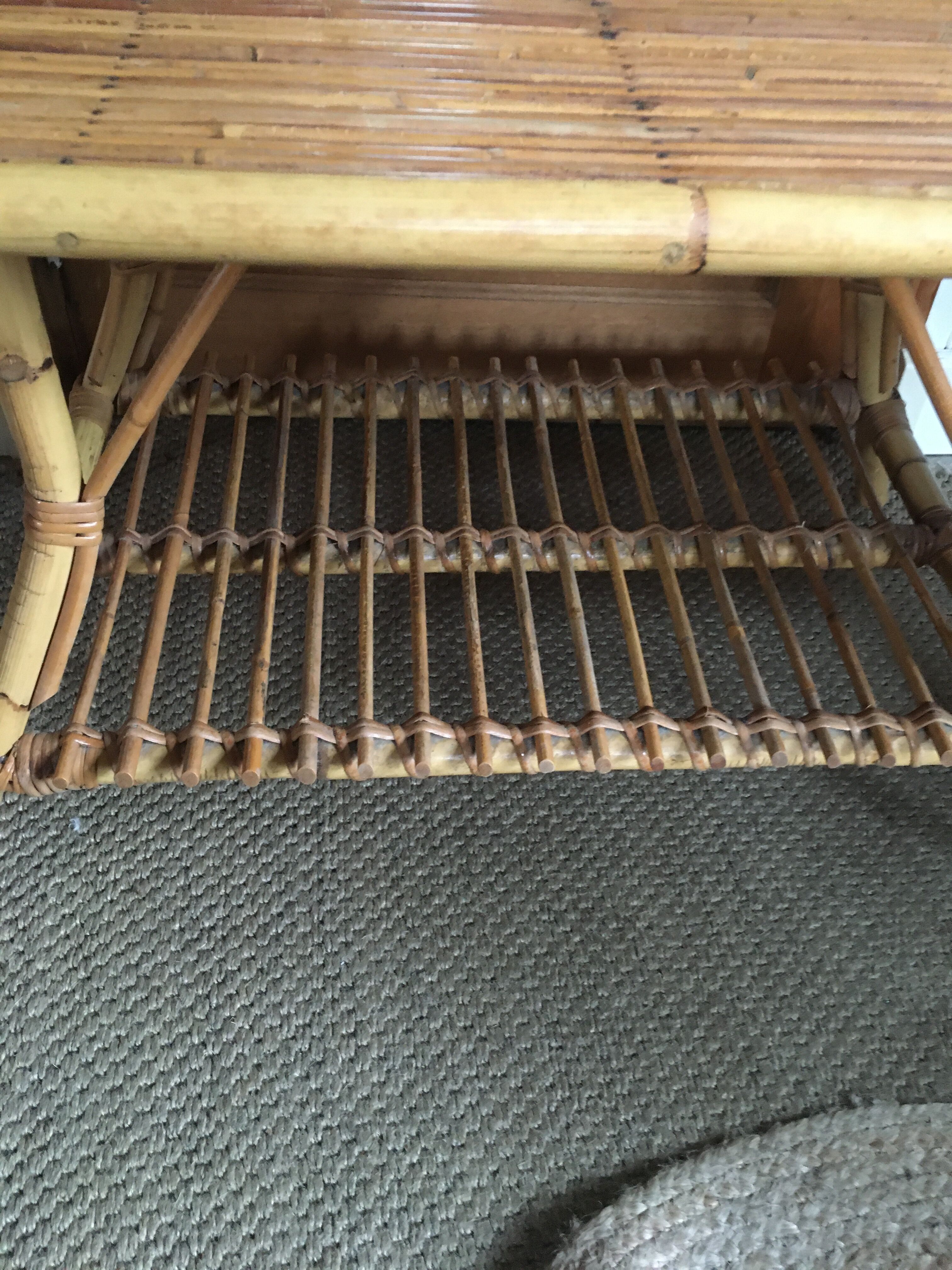 Rattan coffee table