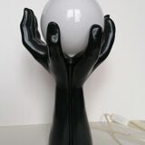 Lamp hands globe opaline